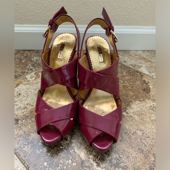 Report Signature Plum Strappy Heel Size 9 - Picture 3 of 11